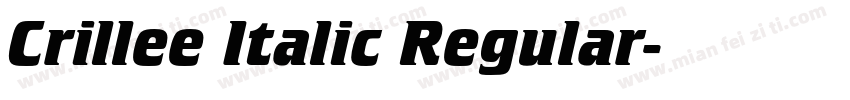 Crillee Italic Regular字体转换